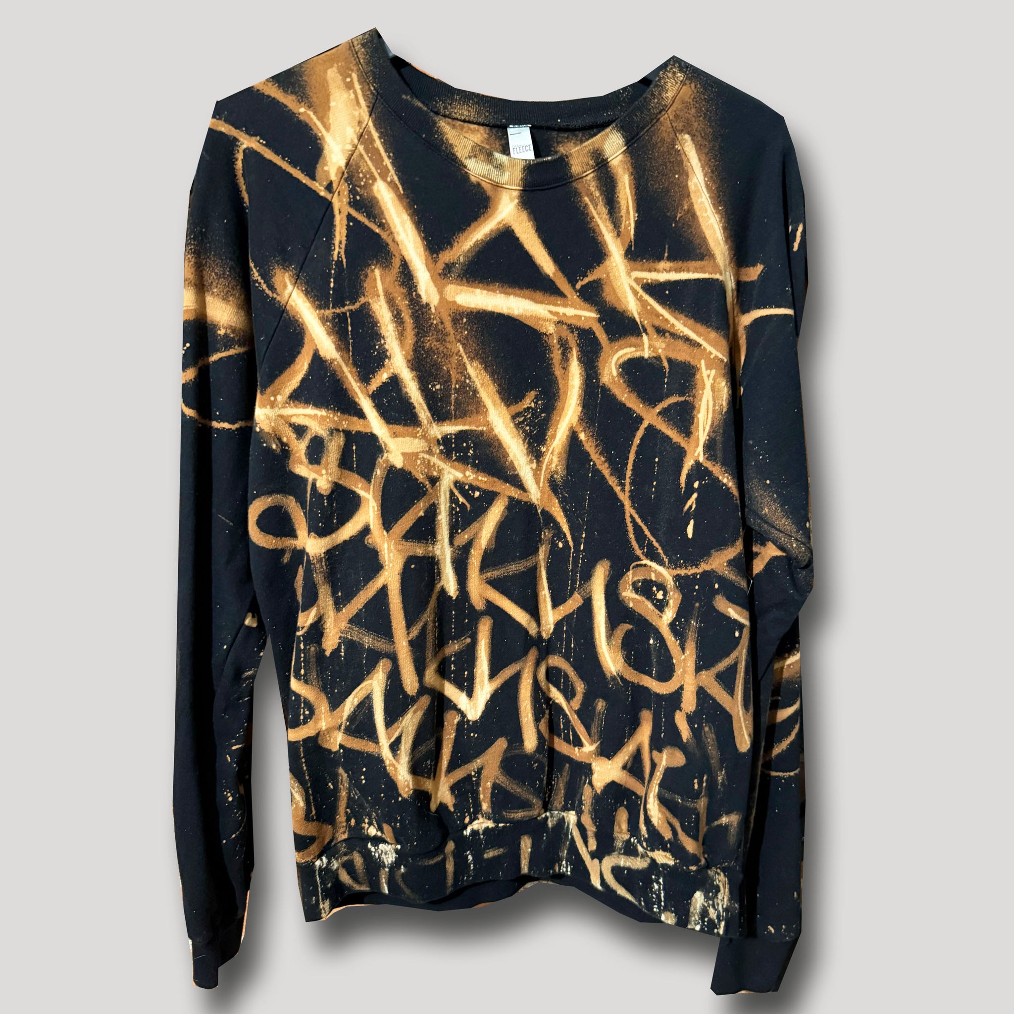 BLACK NEVER SLEEP URBANxCAMO CREWNECK MEDIUM