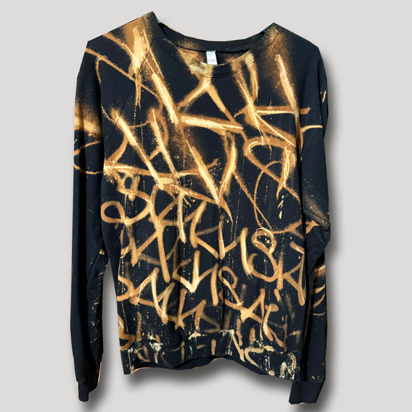 BLACK NEVER SLEEP URBANxCAMO CREWNECK MEDIUM