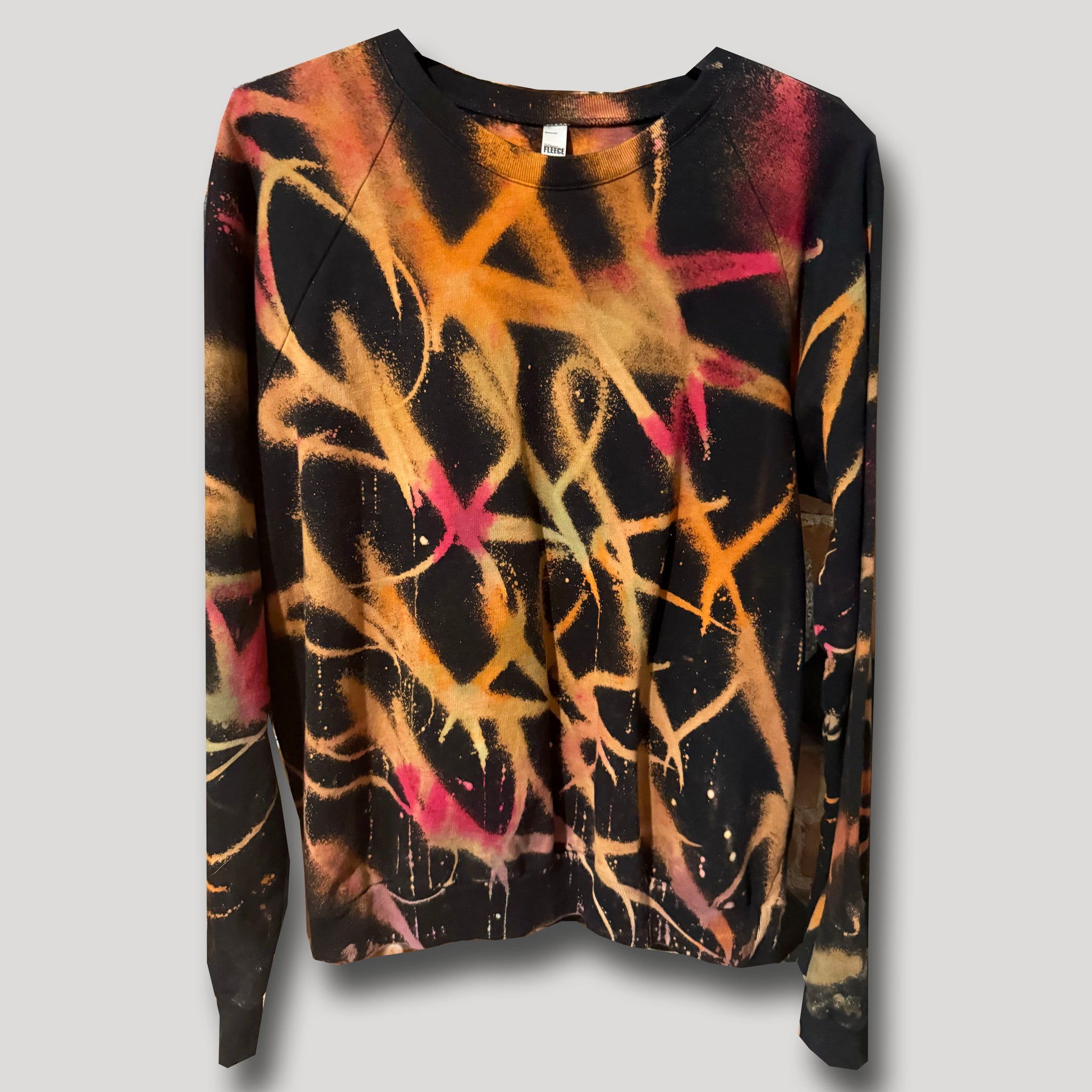 BLACK NEVER SLEEP URBANxCAMO CREWNECK MEDIUM