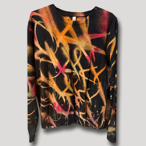 BLACK NEVER SLEEP URBANxCAMO CREWNECK MEDIUM