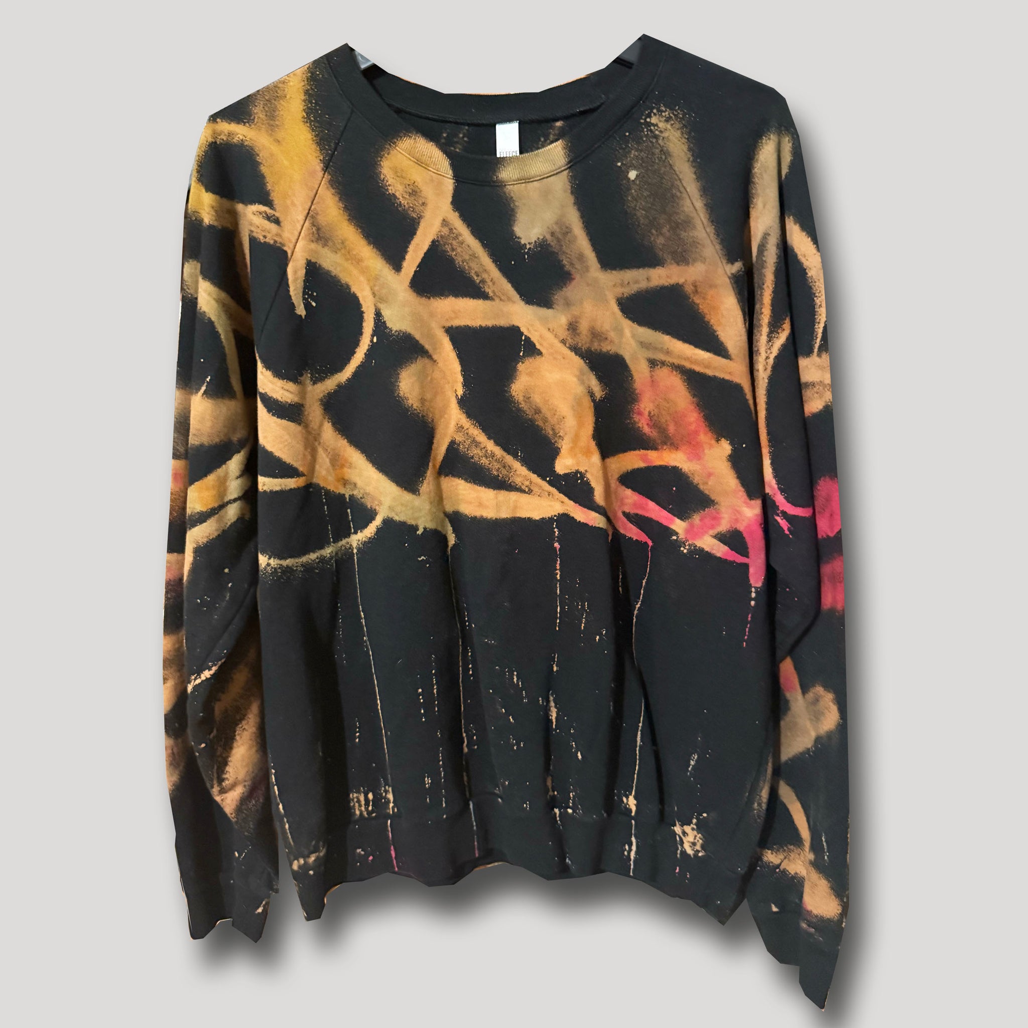 BLACK NEVER SLEEP URBANxCAMO CREWNECK LARGE