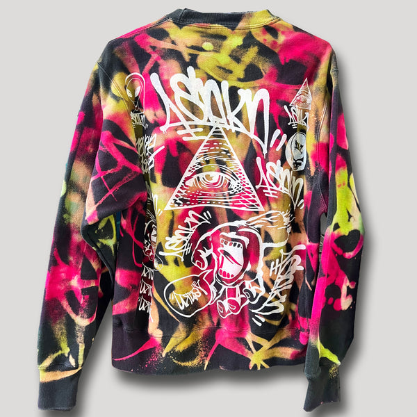 NEVER SLEEP URBANxCAMO CREWNECK SIZE M