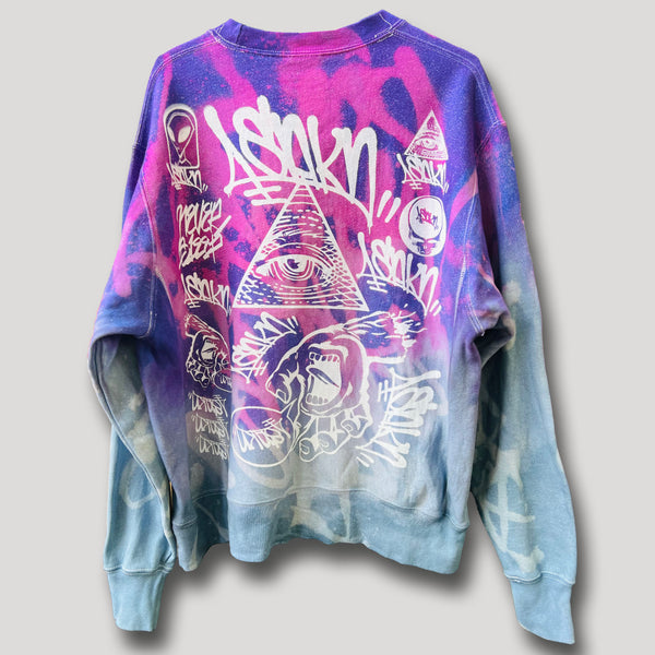 NEVER SLEEP URBANxCAMO CREWNECK SIZE L
