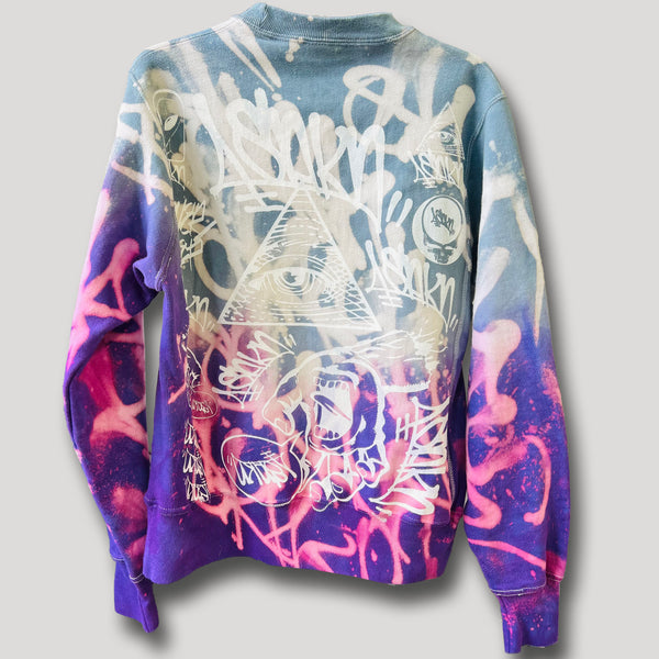 NEVER SLEEPxURBAN CAMO CREWNECK SIZE S