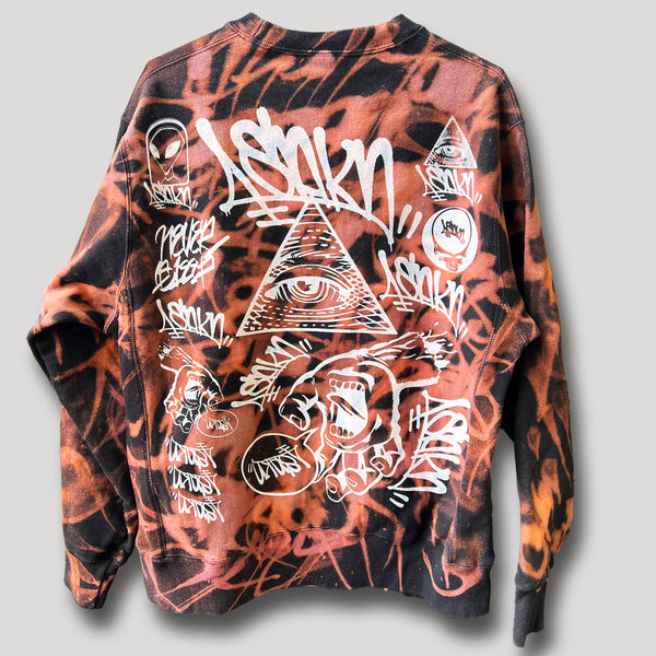 NEVER SLEEPxURBAN CAMO CREWNECK SIZE L