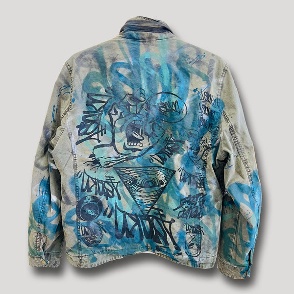 NEVER SLEEP URBANxLEVI'S GREEN JACKET M