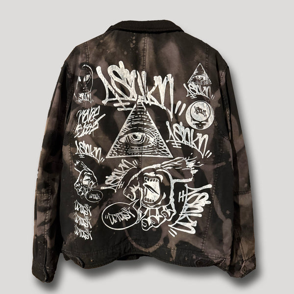 URBAN CAMO xLEVI'S JACKET L BLACK AND PURPLE