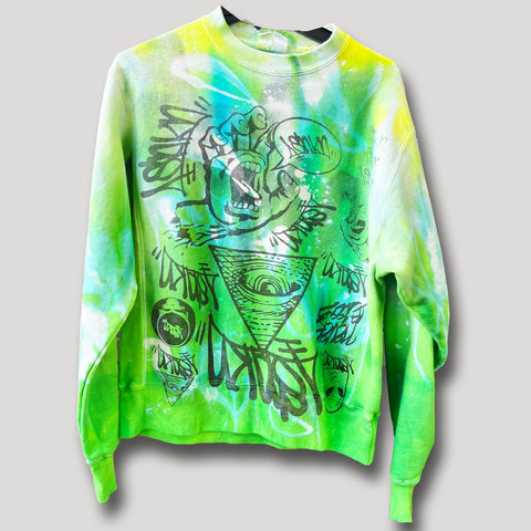 NEVER SLEEP URBANxCAMO CREWNECK SIZE XL