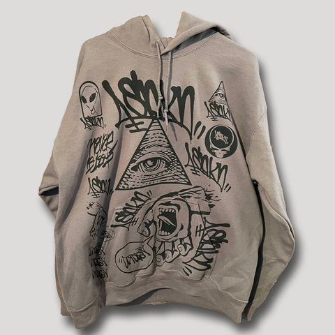 NEVER SLEEP SOLID STREET HOODY L
