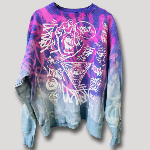 NEVER SLEEP URBANxCAMO CREWNECK SIZE L