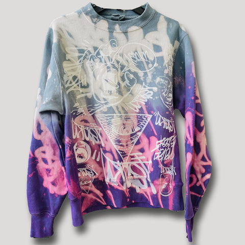 NEVER SLEEPxURBAN CAMO CREWNECK SIZE S