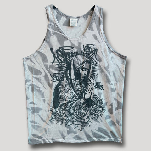 GREY TANK URBAN CAMO VINTAGE MARY PRINT XL