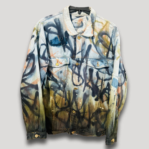 JEAN JACKET MOSS GREEN & TERRACOTTA URBAN X CAMO LARGE