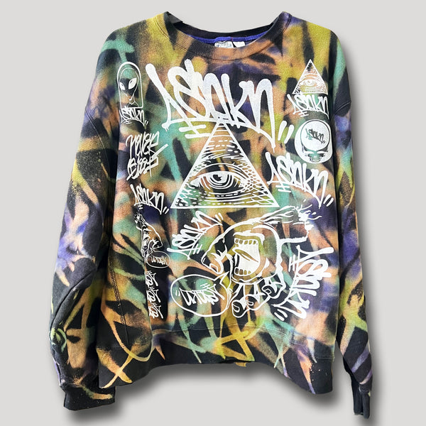 NEVER SLEEP URBANxCAMO CREWNECK XL