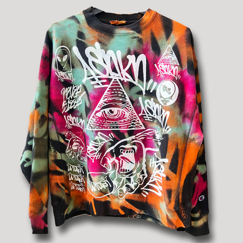 NEVER SLEEP URBANxCAMO CREWNECK XL