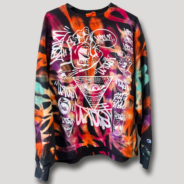 NEVER SLEEP URBANxCAMO CREWNECK XL