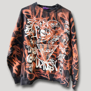 NEVER SLEEPxURBAN CAMO CREWNECK SIZE L