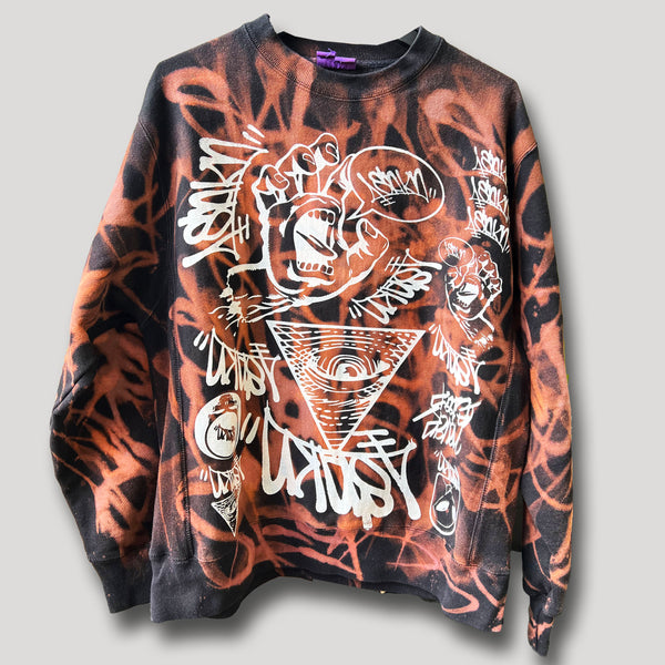 NEVER SLEEPxURBAN CAMO CREWNECK SIZE L