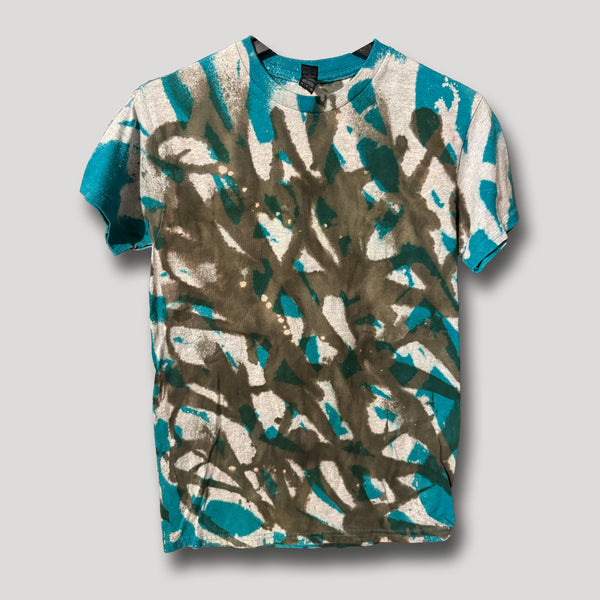 TEAL AND GREEN T SHIRT URBAN X CAMO SMALL
