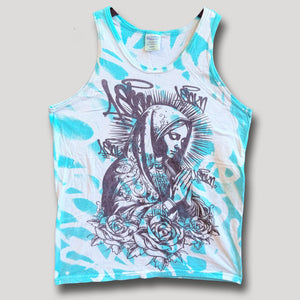 TEAL TANK URBAN CAMO VINTAGE MARY PRINT MEDIUM
