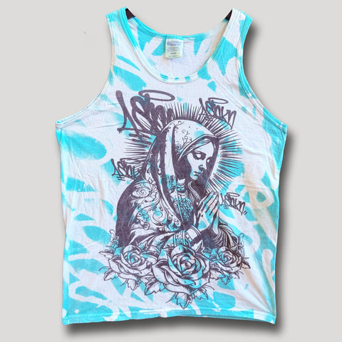 TEAL TANK URBAN CAMO VINTAGE MARY PRINT MEDIUM