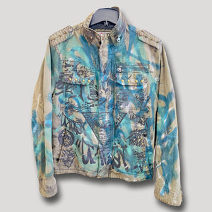 NEVER SLEEP URBANxLEVI'S GREEN JACKET M