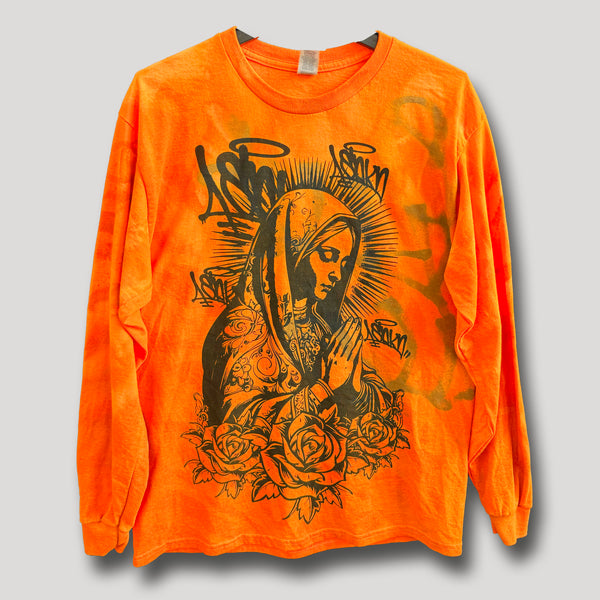 ORANGE URBAN X CAMO VINTAGE LONG SLEEVE MARY PRINT LARGE