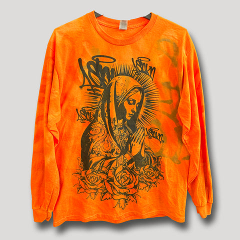 ORANGE URBAN X CAMO VINTAGE LONG SLEEVE MARY PRINT LARGE
