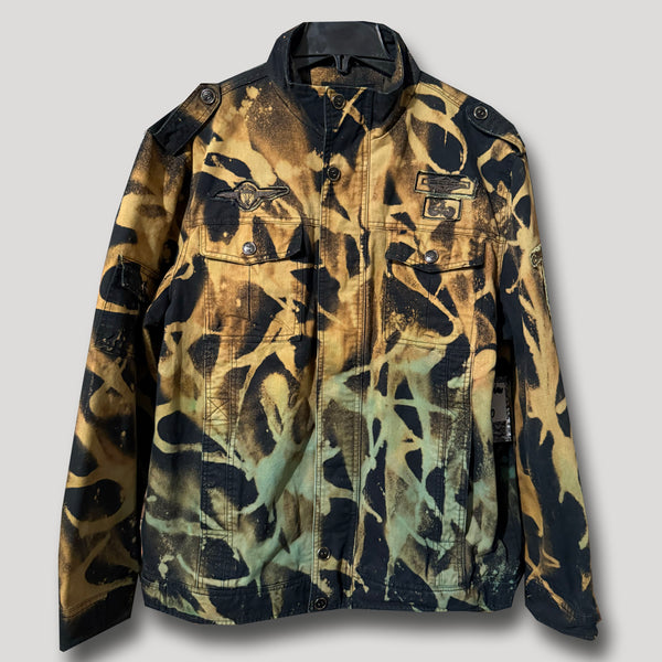 URBAN CAMO x HOODED BLUE JACKET L