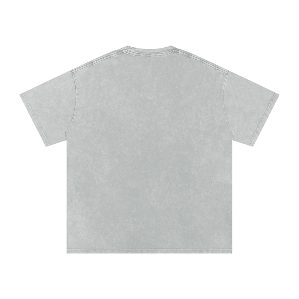 4SAKN NEVER SLEEP ON Snow Washed Oversized Cotton T-Shirt
